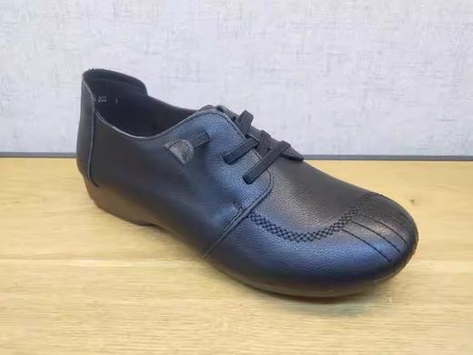 春季新款豪行真皮女鞋22120896平底休闲低跟系带圆头单鞋 商品图0