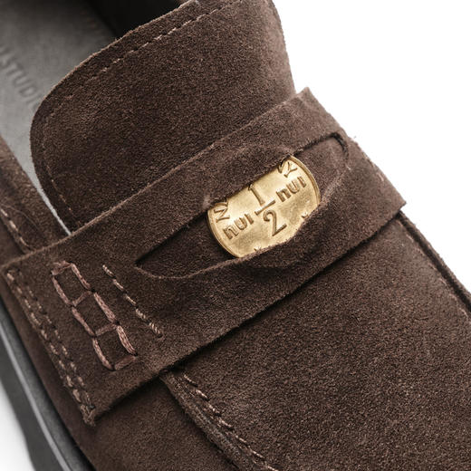 ROMI STUDIO”美拉德“牛反绒复古做旧金币厚底乐福皮鞋23AWS071 商品图2