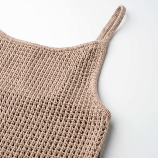 ROMI STUDIO“南法假日”7针100%棉镂空一字领针织吊带背心24SSM980 商品图1