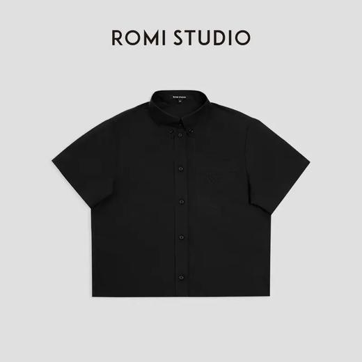 ROMI STUDIO“极简率性”DU家定制纯色简约百搭休闲宽松薄衬衣T3144 商品图4