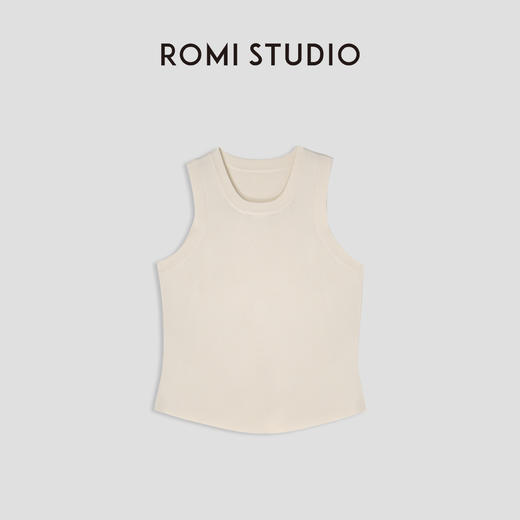 ROMI STUDIO【高品质】法式纯色简约百搭无袖内搭休闲吊带背心M3689 商品图0