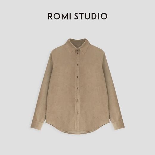 ROMI STUDIO“quiet luxury”腔调穿搭极细灯芯绒复古衬衣 23AWT719 商品图0