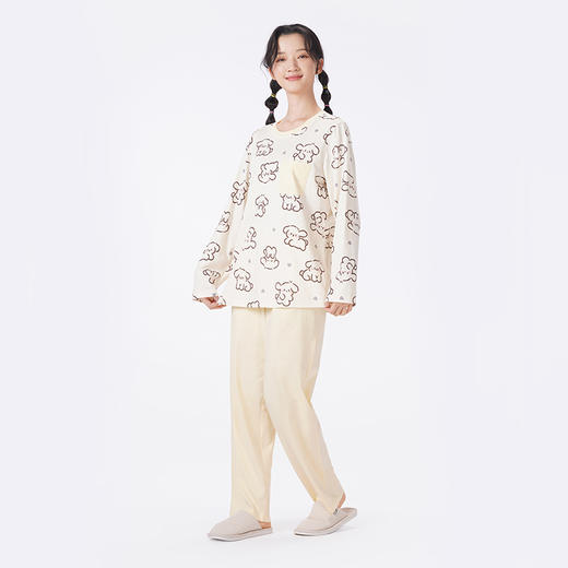 都市丽人睡衣超值精选长袖家居服26支TC65/35单面薄女士棉质套装LHT2H9 商品图2