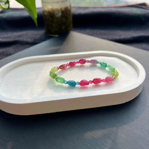 11.68g 7mm 雕刻碧玺手链 商品图0