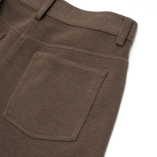 ROMI STUDIO“quiet luxury”精纺羊毛高腰宽松咖棕色西裤 23AWK785 商品图3