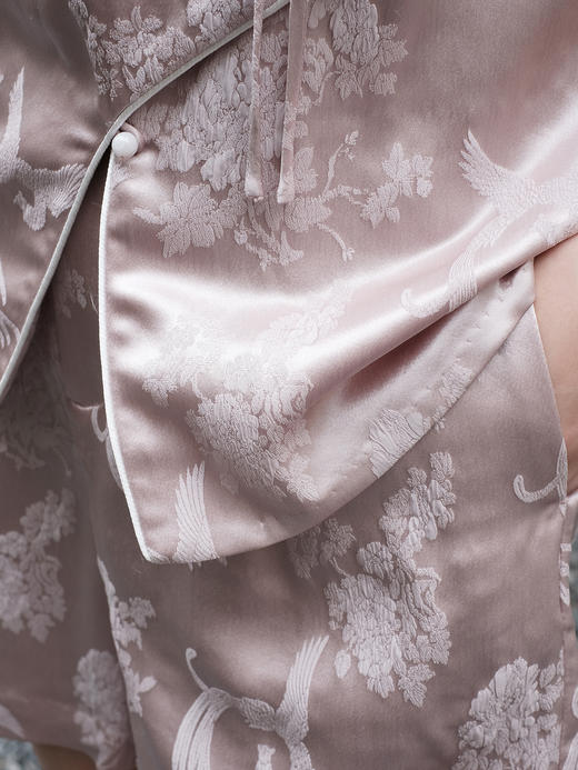 盛唐牡丹 |银粉冠乐绉小凤凰纹马甲 商品图2