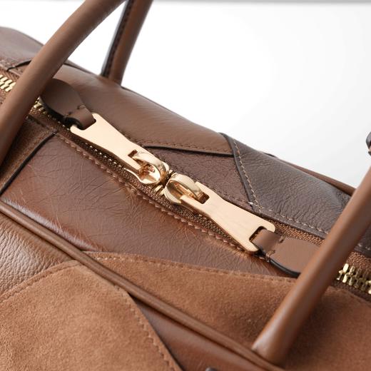 ROMI STUDIO “复古街头” 头层牛皮拼接复古大容量公文包 24SSB261 商品图1