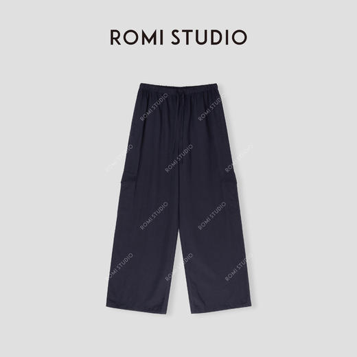 ROMI STUDIO"工装美学"莱赛尔亚麻混纺可调束脚休闲裤24SSK1049 商品图0