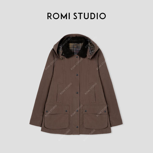ROMI STUDIO“美式复古”莱赛尔棉混纺砂洗肌理感外套24AWW006 商品图4