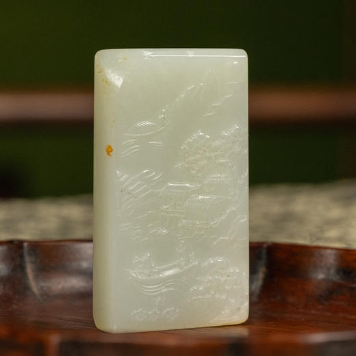 清 玉雕山水人物牌 商品图0