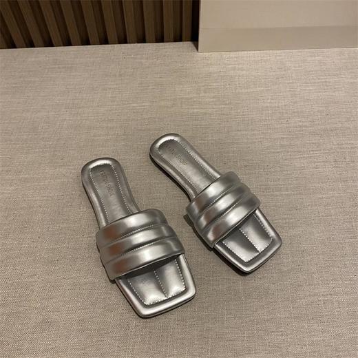 【春夏百搭单品❗️法式一字平底鞋】多款颜色可选 百搭显白，鞋面舒适柔软，条纹防滑鞋底，春夏新款软平底露趾一字凉拖拖鞋Y 商品图2