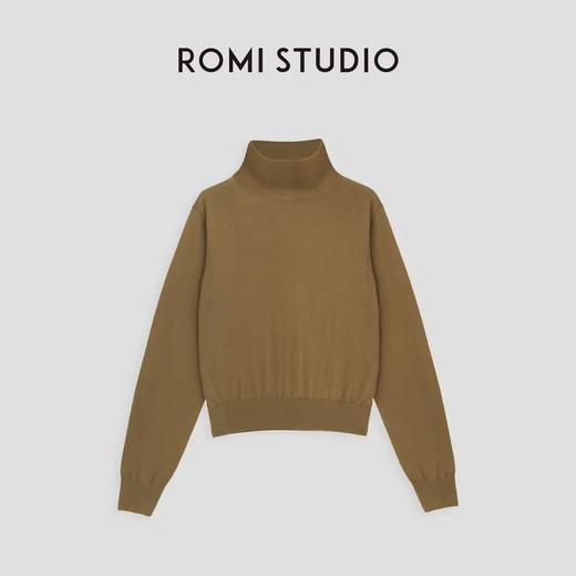 ROMI STUDIO“天鹅颈” 腔调穿搭绵羊毛高领针织毛衣打底衫23AWM499 商品图1