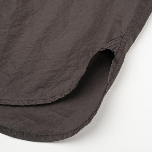 ROMI STUDIO“经典复古”100%棉圆下摆洗水乌木色长袖衬衣24SST045 商品图4