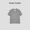 ROMI STUDIO“格雷高知”100%超细支水溶羊毛软糯Polo领T恤421T6102 商品缩略图0