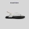 ROMI STUDIO"清凉仲夏"复古休闲平底人字夹趾白色罗马凉鞋S8042 商品缩略图2