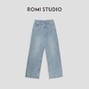ROMI STUDIO“复古丹宁”100%棉腔调穿搭直筒水洗蓝牛仔裤 23AWN603 商品缩略图0