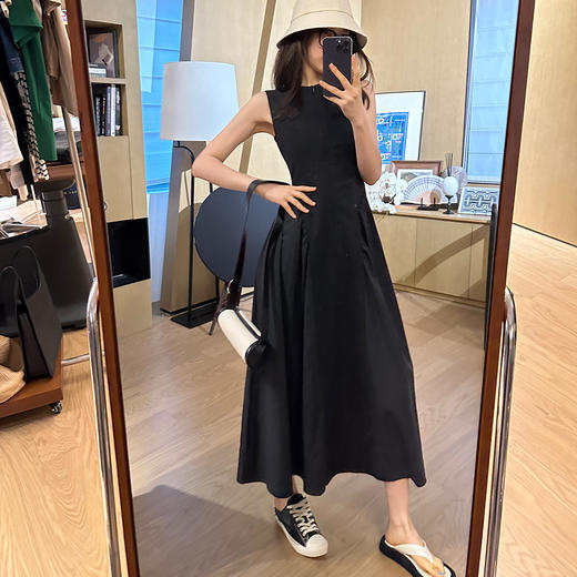 ROMI STUDIO“轻礼服” 法式复古气质收腰显瘦无袖圆领连衣裙D3416 商品图0