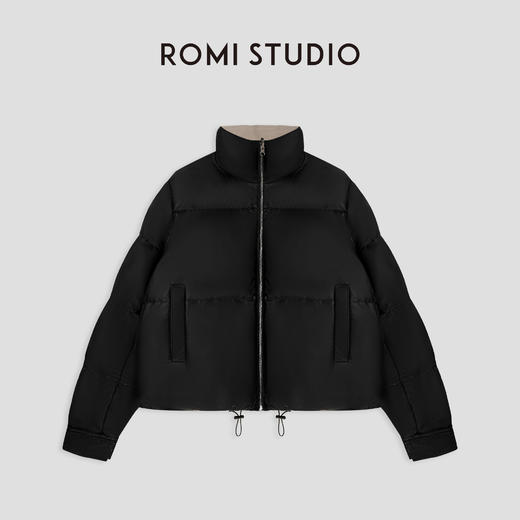 ROMI STUDIO“优雅过冬”腔调穿搭两面穿白鹅绒短款羽绒服 23AWW248 商品图0