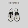 ROMI STUDIO"法式优雅"百搭休闲香风夹趾一字带平底凉鞋S8011 商品缩略图1
