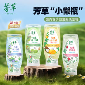 芳草 高端浓缩倒置瓶洗洁精套餐（青柠生姜400g*1+芒果椰子400g*1+蓝莓芦荟400g*1+茉莉树莓400g*1） 清新果香 安全呵护 48小时发货