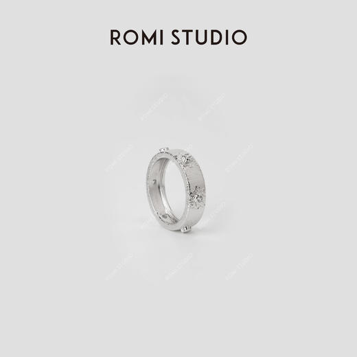 ROMI STUDIO 铜合金戒指 “意式美学”宫廷复古拉丝戒指24SSS056 商品图0