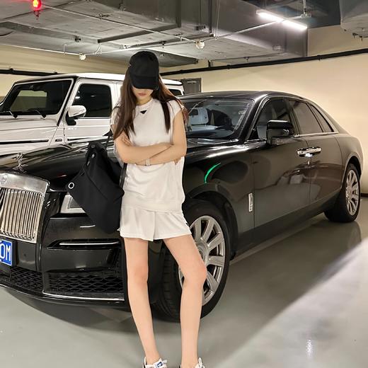 ROMI STUDIO【luxy系列】运动休闲 简约白T恤短裤套装T3213/K3214 商品图1