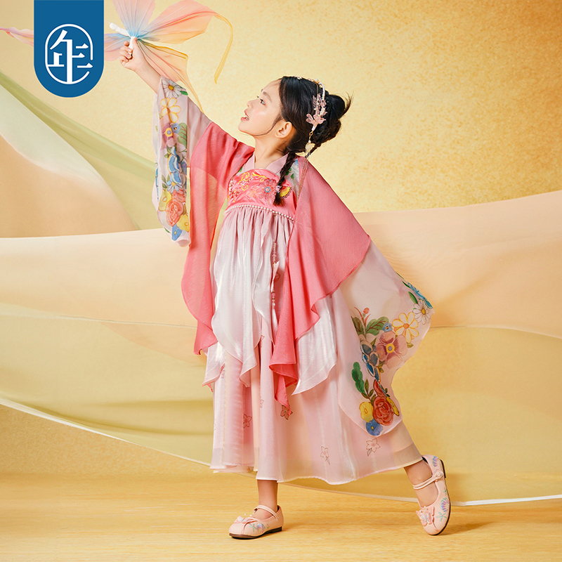 年衣月影瑶光女童汉服春秋新款超仙古装襦裙唐装儿童表演演出服