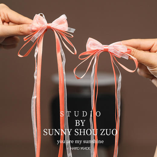 【迷你蝴蝶结发夹】儿童不伤发婴儿发卡盘发神器女孩发夹古风发带 商品图1