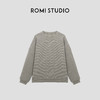 ROMI STUDIO“简约随性”圆领肌理感宽松亲肤浅灰绿卫衣 23AWT1266 商品缩略图0