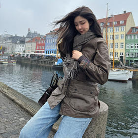 ROMI STUDIO“美式复古”莱赛尔棉混纺砂洗肌理感外套24AWW006