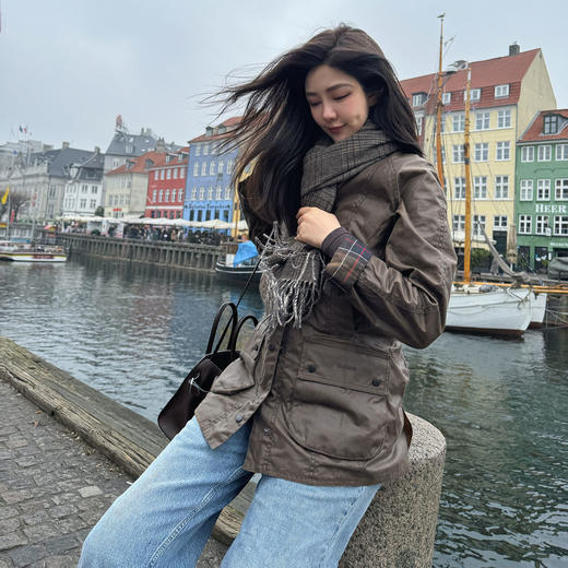 ROMI STUDIO“美式复古”莱赛尔棉混纺砂洗肌理感外套24AWW006 商品图0