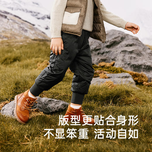 英氏儿童羽绒裤子秋冬轻薄款男女童羽绒长裤新款中大童羽绒裤超韧绒 商品图2