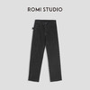 ROMI STUDIO“复古百搭”早秋100%棉休闲高腰直筒耳朵牛仔裤N3941 商品缩略图4