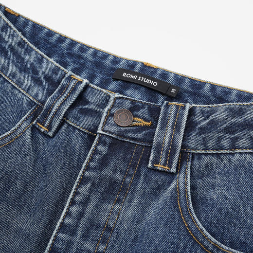ROMI STUDIO“Cozy Design" 高比例棉重磅水洗直筒牛仔裤23AWN1287 商品图2