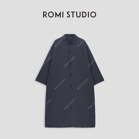ROMI STUDIO”松弛高知“100%高密棉宽松洗水做旧风衣外套 23AWW829