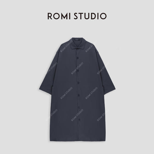 ROMI STUDIO”松弛高知“100%高密棉宽松洗水做旧风衣外套 23AWW829 商品图0