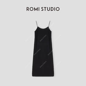 ROMI STUDIO “午后戛纳” 三醋酸桑蚕丝竹纤维混纺连衣裙 24SSM724
