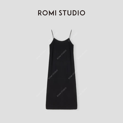 ROMI STUDIO “午后戛纳” 三醋酸桑蚕丝竹纤维混纺连衣裙 24SSM724 商品图0