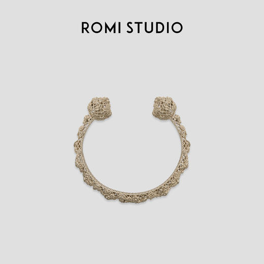 ROMI STUDIO古典优雅3D立体浮雕复古金手镯23AWS135 商品图0