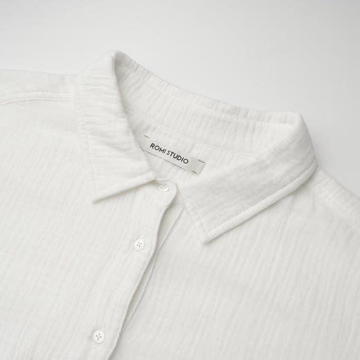 ROMI STUDIO “棉的美学” 100%云柔棉微皱肌理感长袖衬衣 24SSF159 商品图3