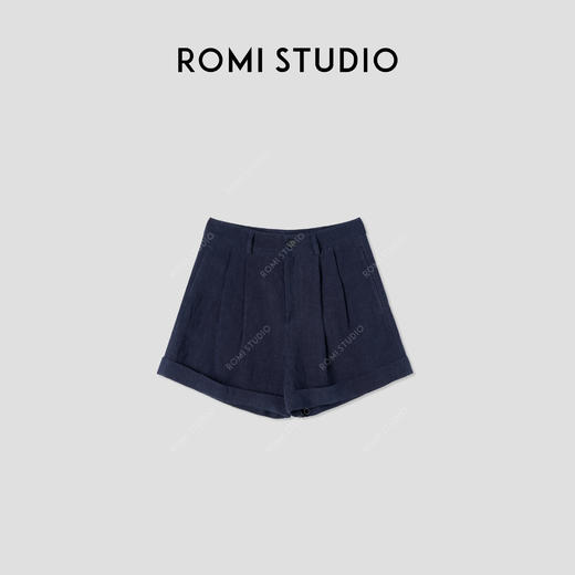 ROMI STUDIO “松弛随性”100%260G亚麻洗水加软透气短裤 24SSK1142 商品图4