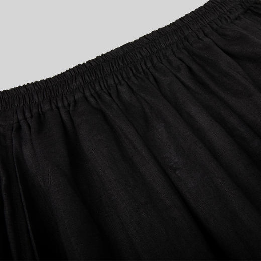 ROMI STUDIO“法式优雅”100%亚麻高腰松紧过膝A字伞裙/半身裙Q3959 商品图1