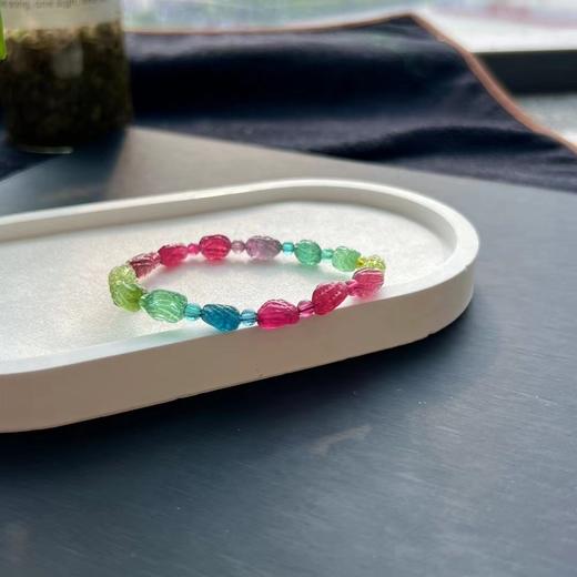 11.68g 7mm 雕刻碧玺手链 商品图6