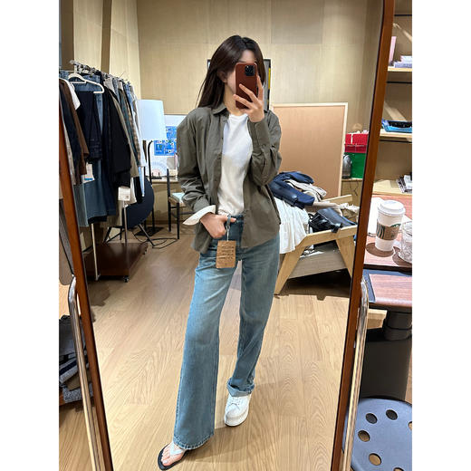 ROMI STUDIO“quiet luxury”100%高密125G冰肤棉拼色衬衣23AWT1130 商品图2