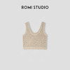 ROMI STUDIO“纵横交织”5s亚麻棉混纺桂花针挑孔针织背心24SSM1008 商品缩略图0