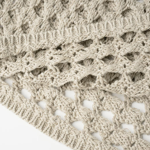 ROMI STUDIO“纵横交织”3针亚麻棉禾纸纱混纺镂空针织背心24SSM942 商品图4