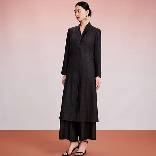 TANGY Collection天意精品2024秋季新品中国风中长款女士风衣外套 商品图1