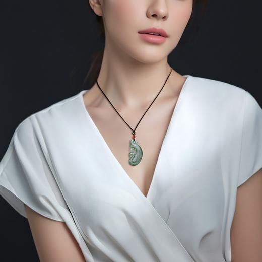 （一物一证）龙凤呈祥·同心龙凤玉佩，新疆青白玉同芯料，新中式古风设计，情深又风雅【5-7天发货】【G】 商品图4