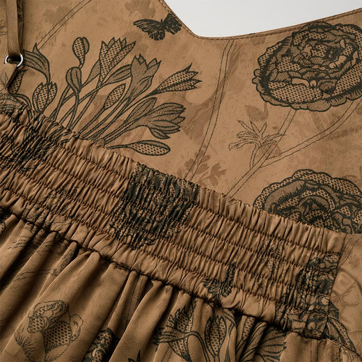 ROMI STUDIO “东方美学” 高密度丝感提花印花吊带连衣裙 24SSD784 商品图3