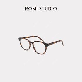 ROMI STUDIO"复古态度"时髦O压防蓝光玳瑁色显脸小眼镜24SSS037
